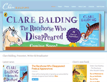 Tablet Screenshot of clarebalding.co.uk